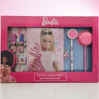 Barbie glitterdagboek met accessoires