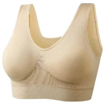 3XL Comfort BH Maatje Meer Soft pads Zonder beugel -Sport BH - A Bra - Beige 