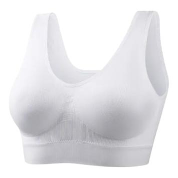2XL Comfort BH Maatje Meer Soft pads Zonder beugel -Sport BH - A Bra - Wit