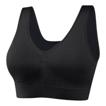 2XL Comfort BH Maatje Meer Soft pads Zonder beugel -Sport BH - A Bra - Zwart