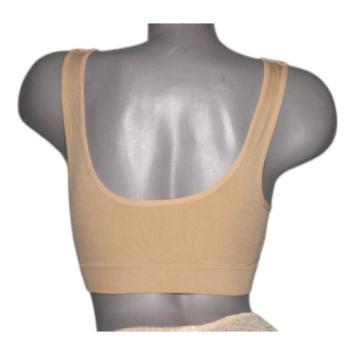 3XL Comfort BH Maatje Meer Soft pads Zonder beugel -Sport BH - A Bra - Beige 